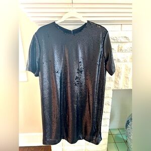 Black Sequin t-shirt style dress